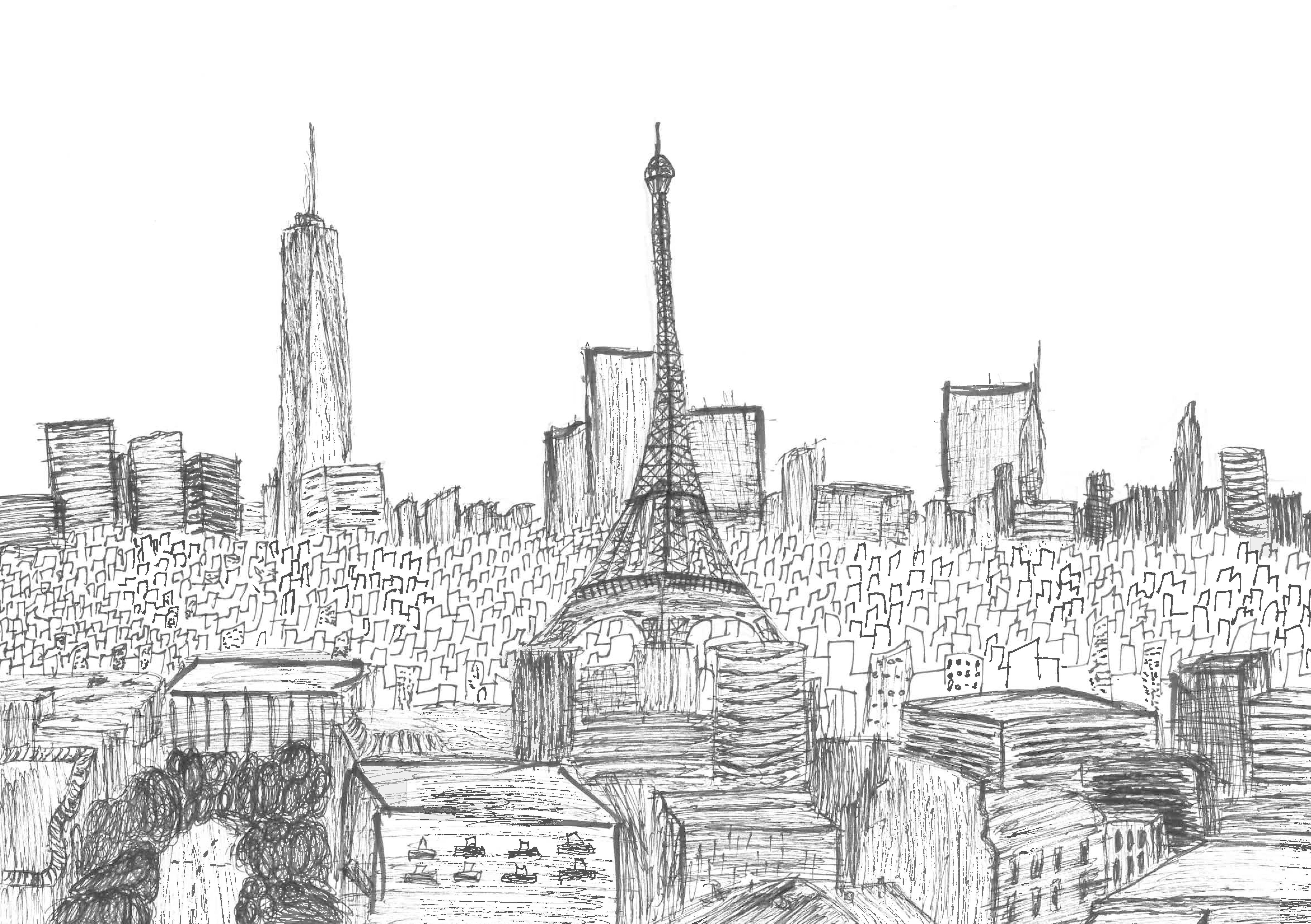 Drawing of Paris